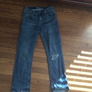 Blue fit and flare jeans